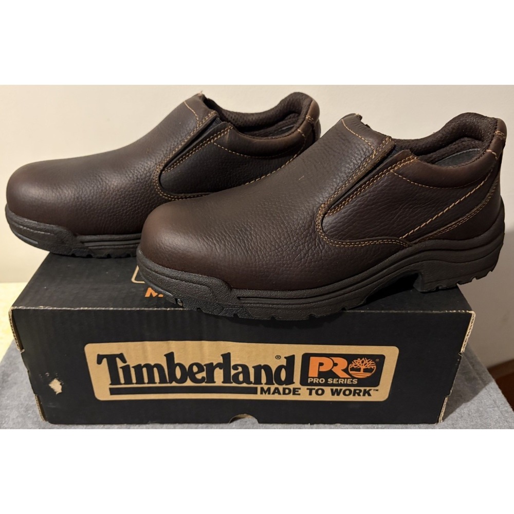 Timberland PRO Titan Slip-on Safety Oxford Size 9 Brown Slip/Oil Resistant